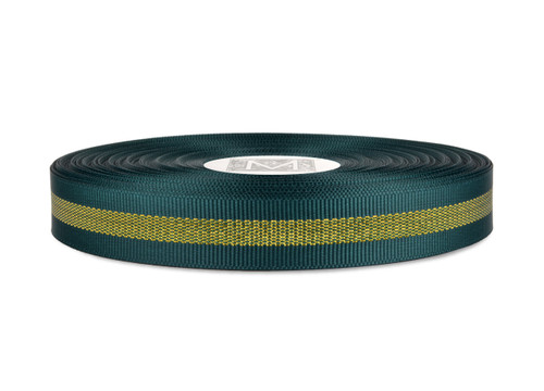 Glistening Grosgrain - Spruce/Gold Glitter