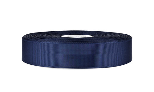 Custom Printing on Fine Grosgrain Ribbon - Navy