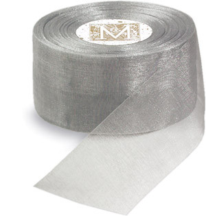 Organdy Ribbon - Pewter