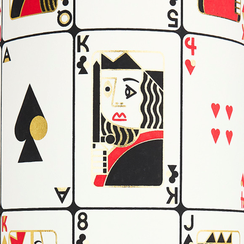 Deck Of Cards Cream Red/Black Gold Foil Gift Wrap