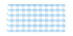 Checked Taffeta Ribbon - White/Blue