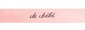 Black Ink "Le Bebe" on Cherry Blossom Ribbon - Tidings on Original Double Faced Satin