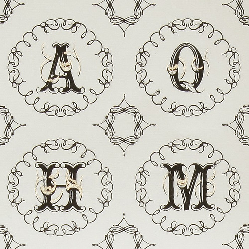 Gift Wrap - Alphabet - Cream