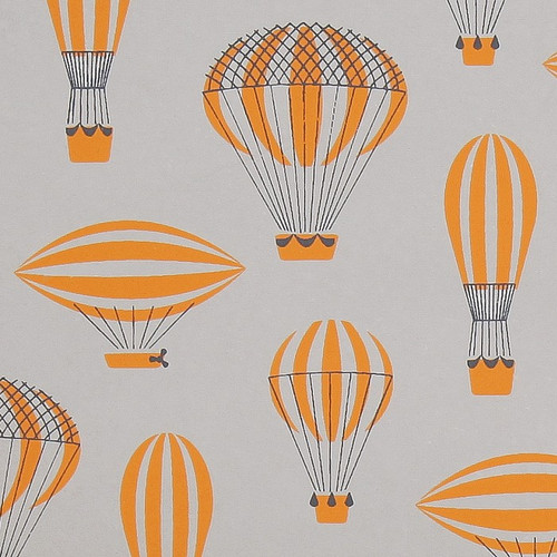 Gift Wrap - Ancient Airships - Gray