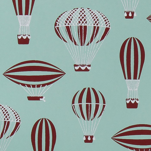 Gift Wrap - Ancient Airships - Blue