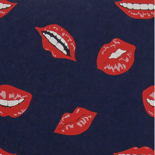 Gift Wrap - Lips - Navy