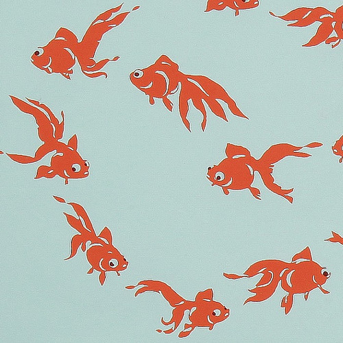 Gift Wrap - Goldfish - Blue