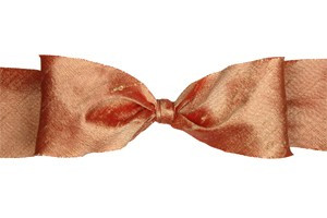 Dupioni Silk Ribbon - Nectarine