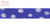 Polka Dots on Rayon Trimming - Silver Polka Dots on Marine
