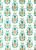 Gift Wrap - Floral Pineapple - White/Green/Metallic Gold