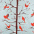 Gift Wrap - Winter Tree - Silver/Brown and White Red Metallic