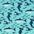 Gift Wrap - Sharks - Turquoise, Dark Blue/White
