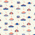 Umbrella Cream Navy/Peach/Silver Metallic Gift Wrap