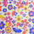 60's Flower Power Cream Yellow/Orange/Pink/Red Metallic 