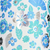 60's Flower Power Cream Blue/Green/Silver Foil 