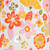 60's Flower Power Cream Orange/Pink/Red/Gold Foil 
