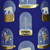 Snow Globes Navy/White/Cream/Blue/Gold Foil