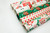 Poinsettia Floral Green/Red/Gold Metallic Gift Wrap