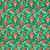 Poinsettia Floral Green/Red/Gold Metallic Gift Wrap