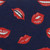 Gift Wrap - Lips - Navy