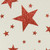 Gift Wrap - Stars - Red Glitter on Cream