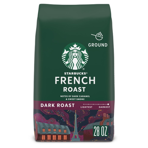 Starbucks French Roast, Ground Coffee, Dark Roast, 28 Oz