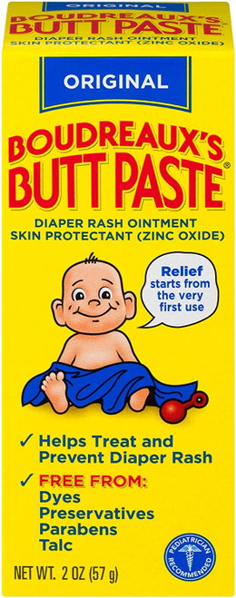 Original Boudreaux's Butt Paste Diaper Rash Ointment, 2 Oz Tube