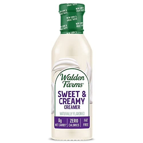 Walden Farms Sweet Cream Coffee Creamer, 12 Oz Bottle, Fresh Flavored Non-dairy Milk Substitute, Natural And Liquid, Gluten Free And 0g Net Carbs, Vegan Friendly