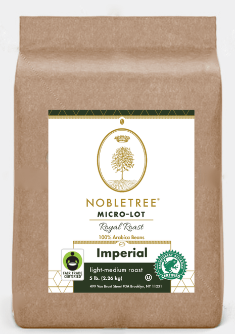 Royal Roast Coffee, Imperial Medium-light Roast, Whole Bean Gourmet Coffee, 5 Lb. Bag
