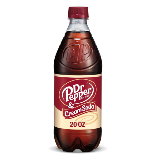 Dr Pepper Cream Soda Pop 20oz Bottles, Quantity Of 12