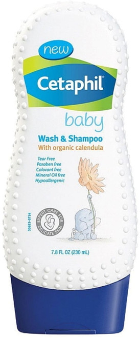 Baby Wash & Shampoo, Organic Calendula 7.8 Oz