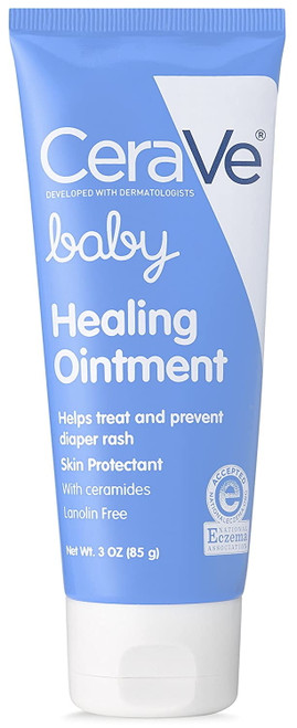 Healing Ointment For Baby | 3 Ounce | Diaper Rash Cream And Cracked Skin Repair | Lanolin And Fragrance Free