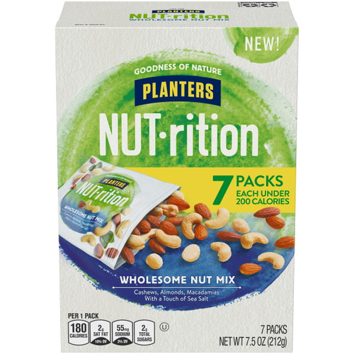 Nut-rition Wholesome Nut Mix With Cashews, Almonds, Macadamias, & Sea Salt, 7 Ct Packs