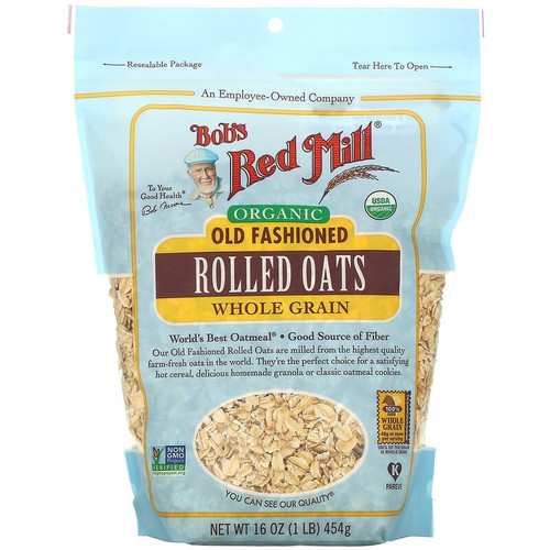 Bob's Red Mill Organic Rolled Oats Old Fashioned 16 Oz Pack Of 4