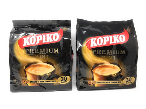 Kopiko 3 In 1 Instant Strong & Rich Coffee, 30 Sachets (pack Of 2)