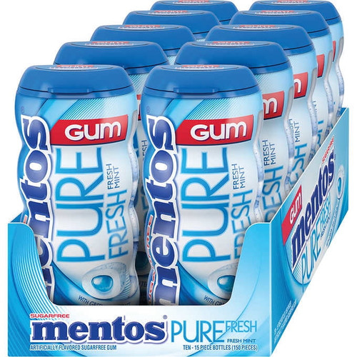 Mentos Pure Fresh Sugar Free Gum Mint 10/box (vam1463620) 2051022