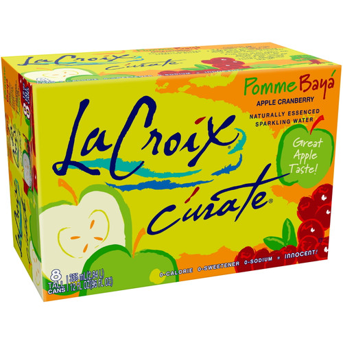 Lacroix Sparkling Water Curate, Pomme Bay (apple Cranberry)- 8pk/12 Fl Oz