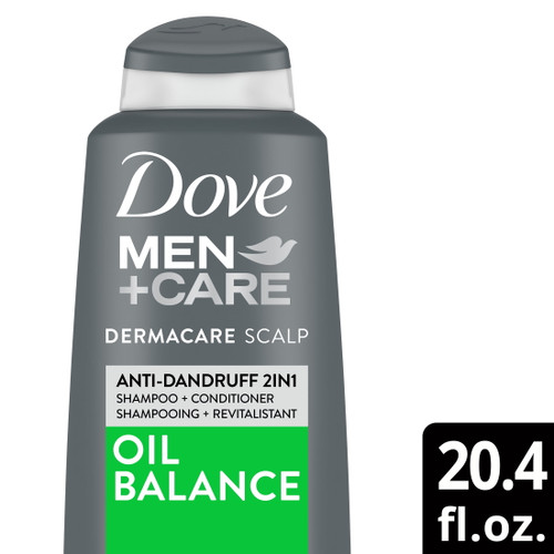 Dove Mencare Anti-dandruff 2-in-1 Shampoo And Conditioner, Oil Balance, Scalp Care , 20.4 Oz