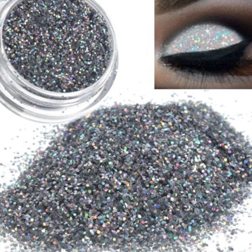 Mnycxen Sparkly Makeup Glitter Loose Powder Eyeshadow Silver Eye Shadow Pigunisext