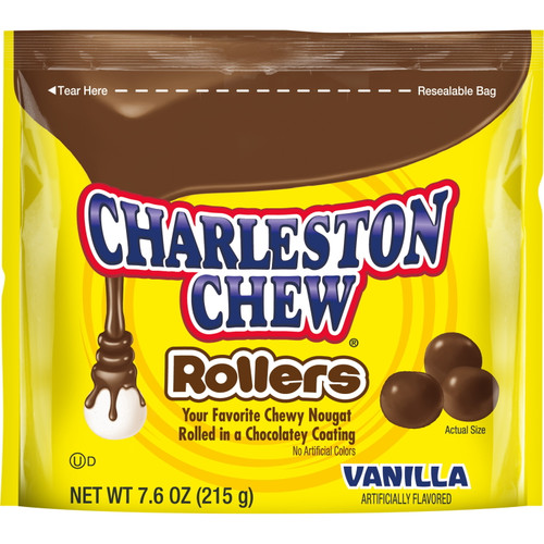 Tootsie Charleston Chew Rollers Milk Chocolate Covered Chewy Nougat 7.6 Oz.