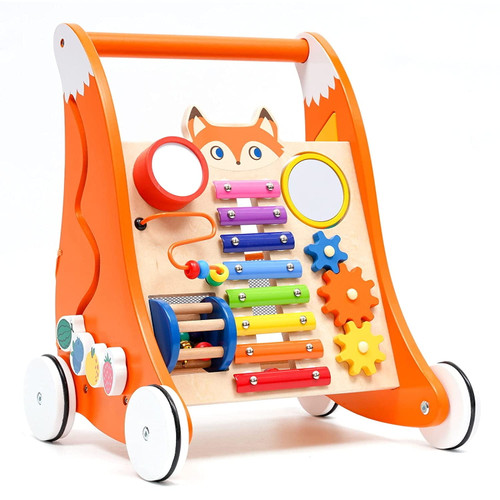 Wooden Baby Push Walker Baby Walker Kids Activity Center Push Toys For Babies Learning To Walk Toddler Push & Pull Toys Learning Walker Stroller Walker With Wheels For Baby