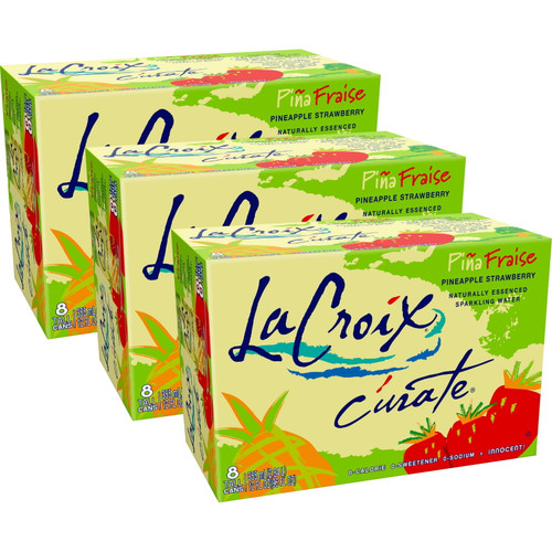 Lacroix Sparkling Water Curate, Pina Fraise (pineapple Strawberry)- 3/8 Packs12 Oz