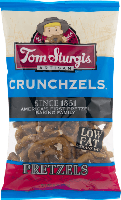 Tom Sturgis Artisan Crunchzels Pretzels 9 Oz. Bag (4 Bags)