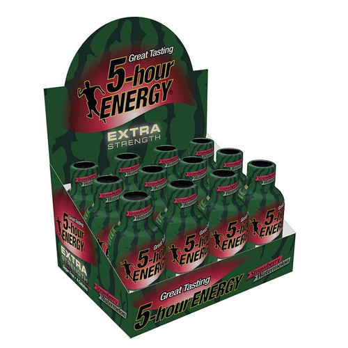 (price/case)5-hour Energy 748125 5-hour Energy Extra Strength Watermelon Energy Shot 1.93 Ounces - 12 Per Pack - 18 Per Case