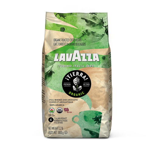Lavazza Organic Tierra! Whole Bean Coffee Blend Italian Roast, Natural Flavor 35.2oz