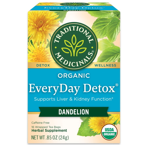 Traditional Medicinals, Organic Everyday Detox, Dandelion, Tea Bags, 16 Ct