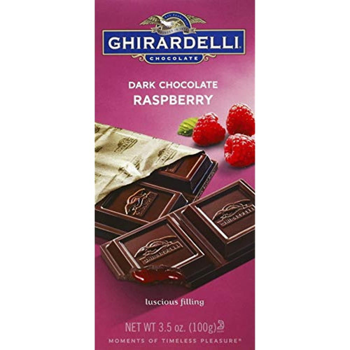 Ghirardelli, Dark Chocolate Raspberry Bar, 3.5 Oz