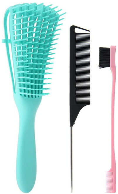 Detangling Brush,miuline Detangle Hair Brush Set Of 3 Portable Detangling Hairbrush For Women Girls Natural Hair, Curly, Wet, Dry, Thick, Long Hair Reducing Hair Breakage And Frizzy
