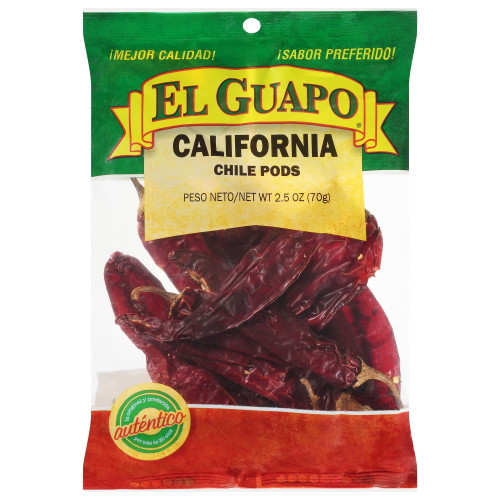 El Guapo Whole California Chili Pods (chile California Entero), 2.5 Oz