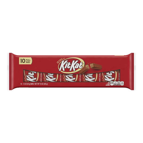 Kit Kat Wafer Bars In Milk Chocolate Candy (15 Ounce, 10 Count)